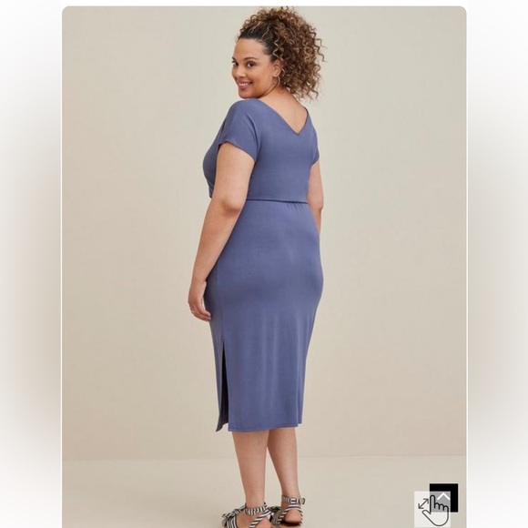 Torrid Midi Super Soft Dolman Sleeve Dress NWT size 5 - Picture 2 of 2